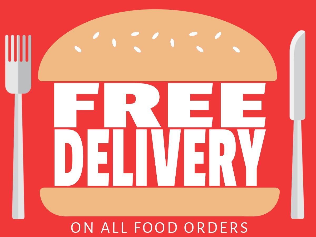 Free delivery burger template - 50 ideas and templates to use in your designs - Image
