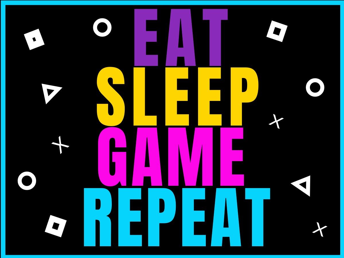 Eat sleep game repeat design - 50 ideas and templates to use in your designs - Image