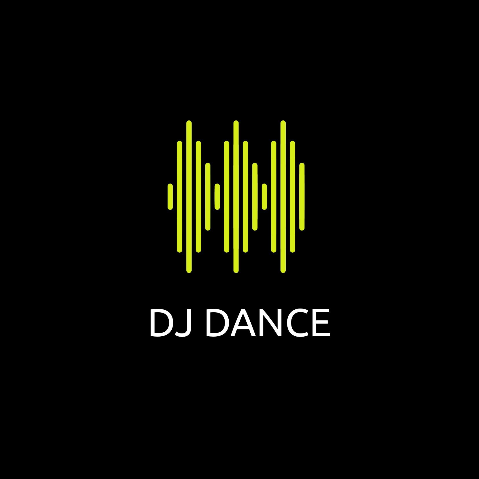 Designs de logotipos criativos para dança de DJ