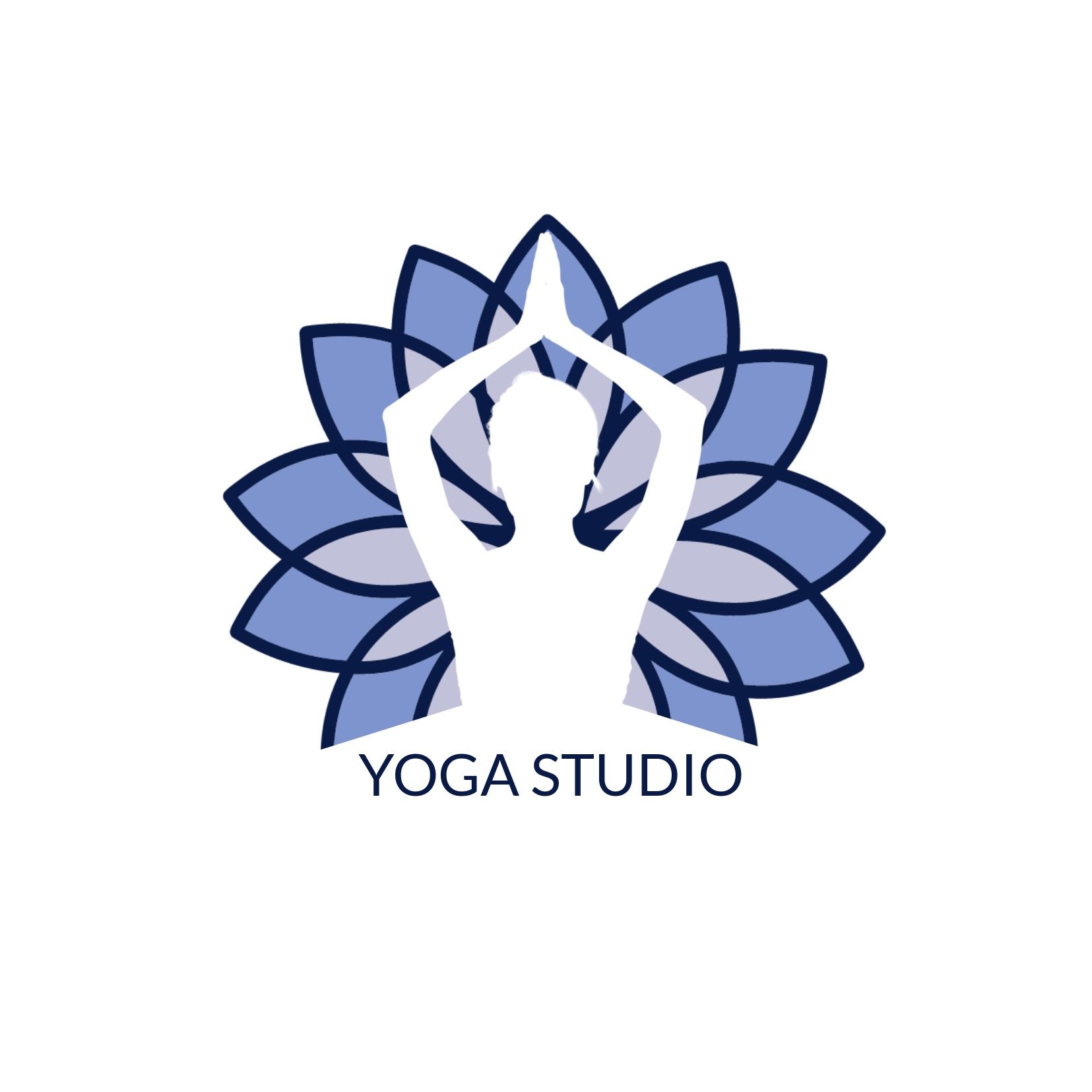 Designs de logotipos criativos para estúdio de ioga