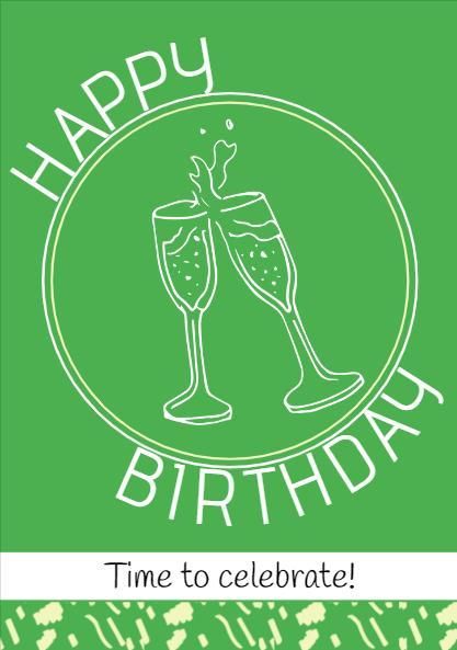 Happy birthday card - Print and digital design - Image