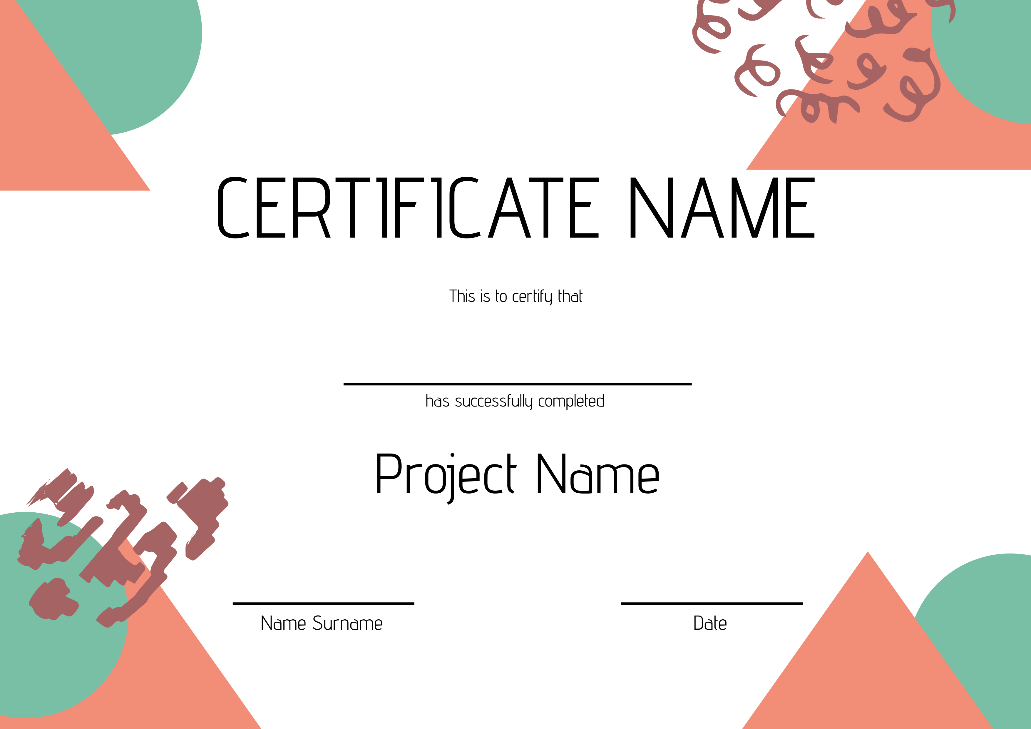 Certificate template - Print and digital design - Image