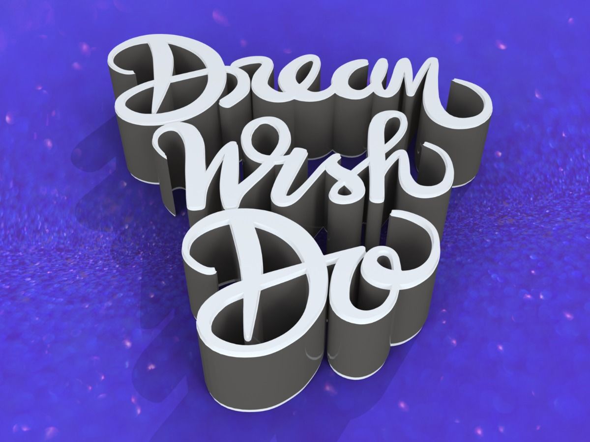 'Dream wish do' phrase in text on a glitter background - Eleven essential design elements and how to use them right - Image