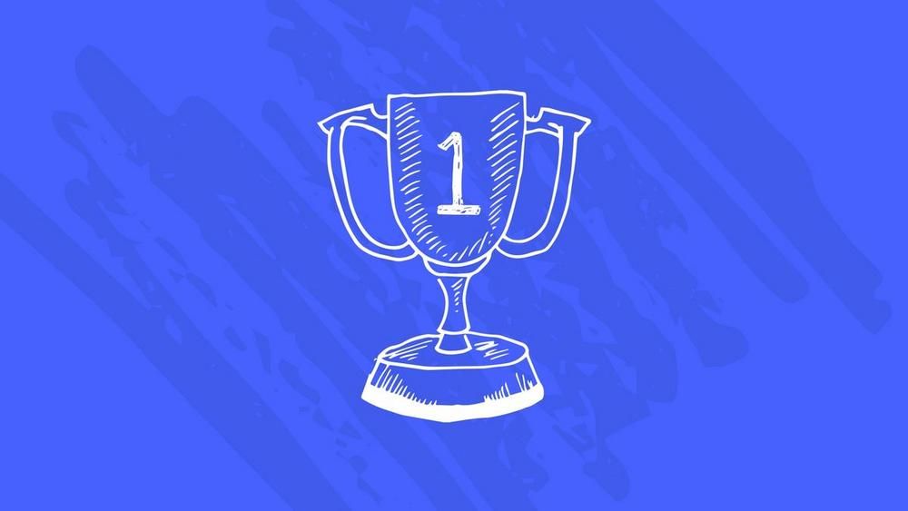 Illustration of a winner's cup with the number 1 in the center - 70 creative ways to boost employee morale - Image