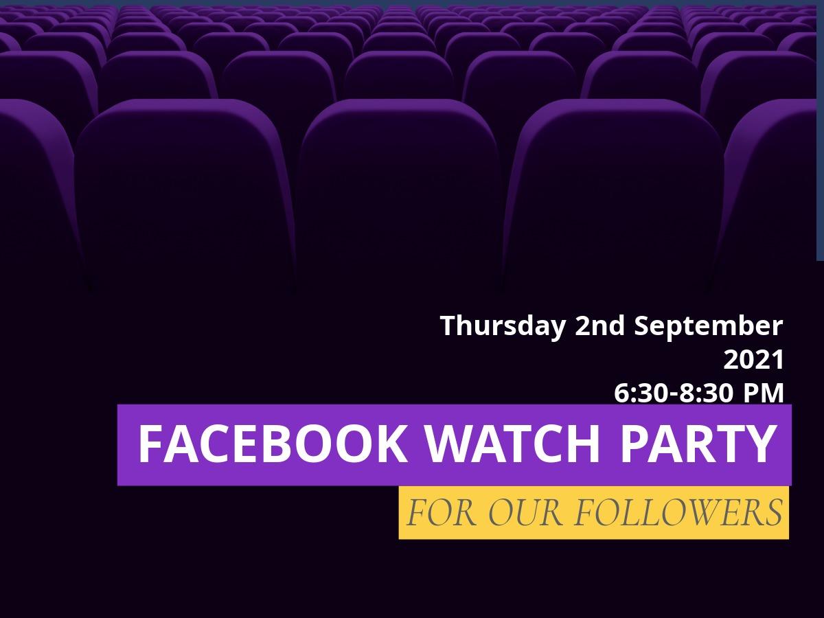 Plantilla promocional de facebook watch party