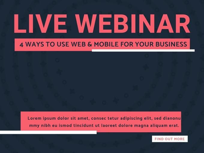 Live Webinar 4 Ways To Use Web & Mobile For Your Business - Amazing Facebook post ideas for businesses - Image