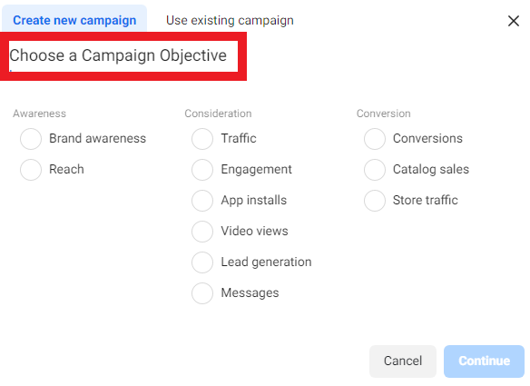 Etapa 1: configure sua campanha publicitária