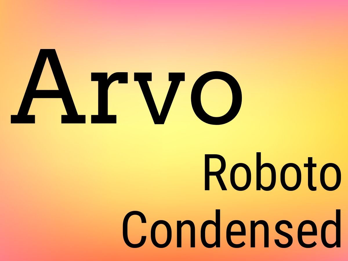 Arvo et Roboto condensés - Image