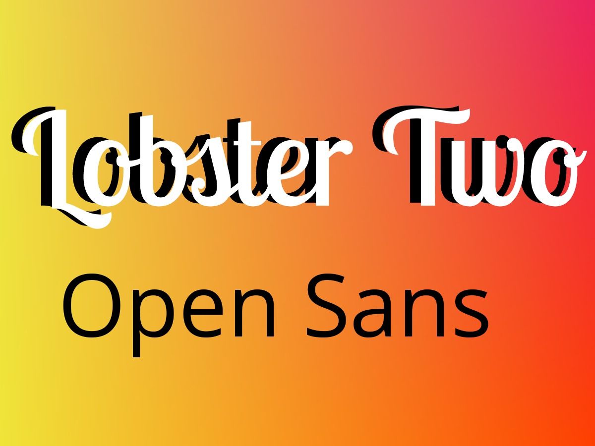 An image showing the combination of fonts Lobster Two and Open Sans - Selection of font pairings for your brand: 15 perfect font combinations to kickstart your next design - Image