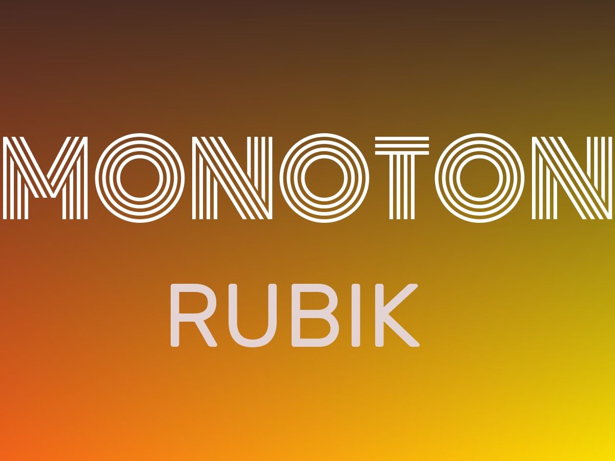 An image showing the combination of fonts Monoton and Rubik - Selection of font pairings for your brand: 15 perfect font combinations to kickstart your next design - Image