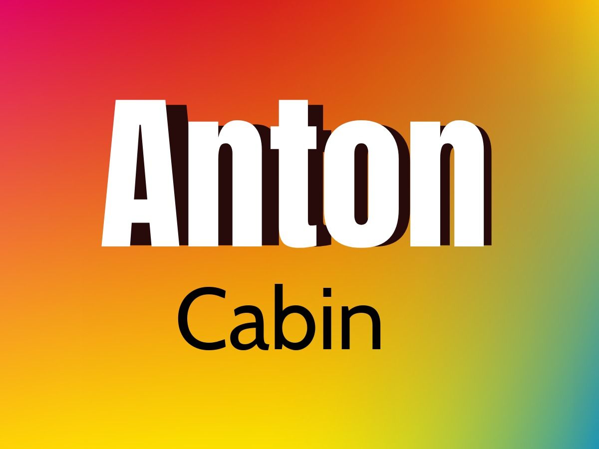 An image showing the combination of fonts Anton and Cabin - Selection of font pairings for your brand: 15 perfect font combinations to kickstart your next design - Image