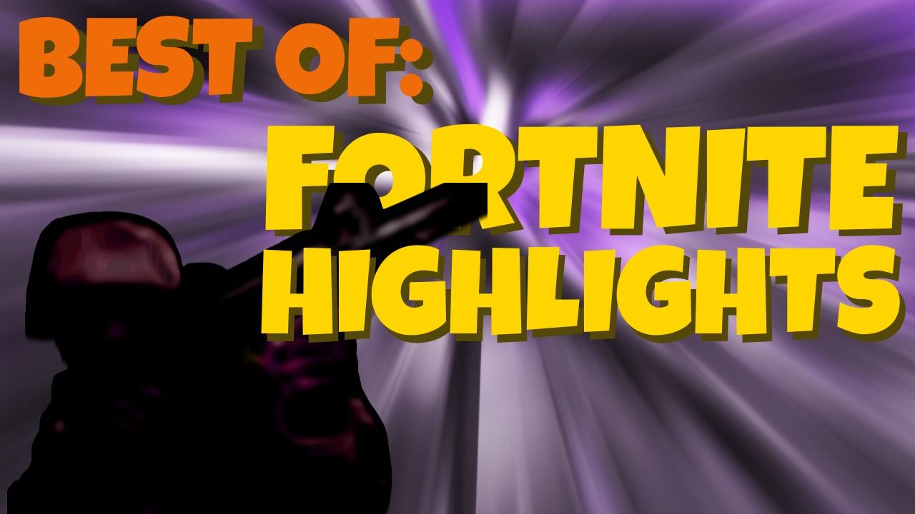 Buntes Playlist-Miniaturbild „Best of Fortnite Highlights“ mit dem Bild eines Charakters, der eine Waffe hält