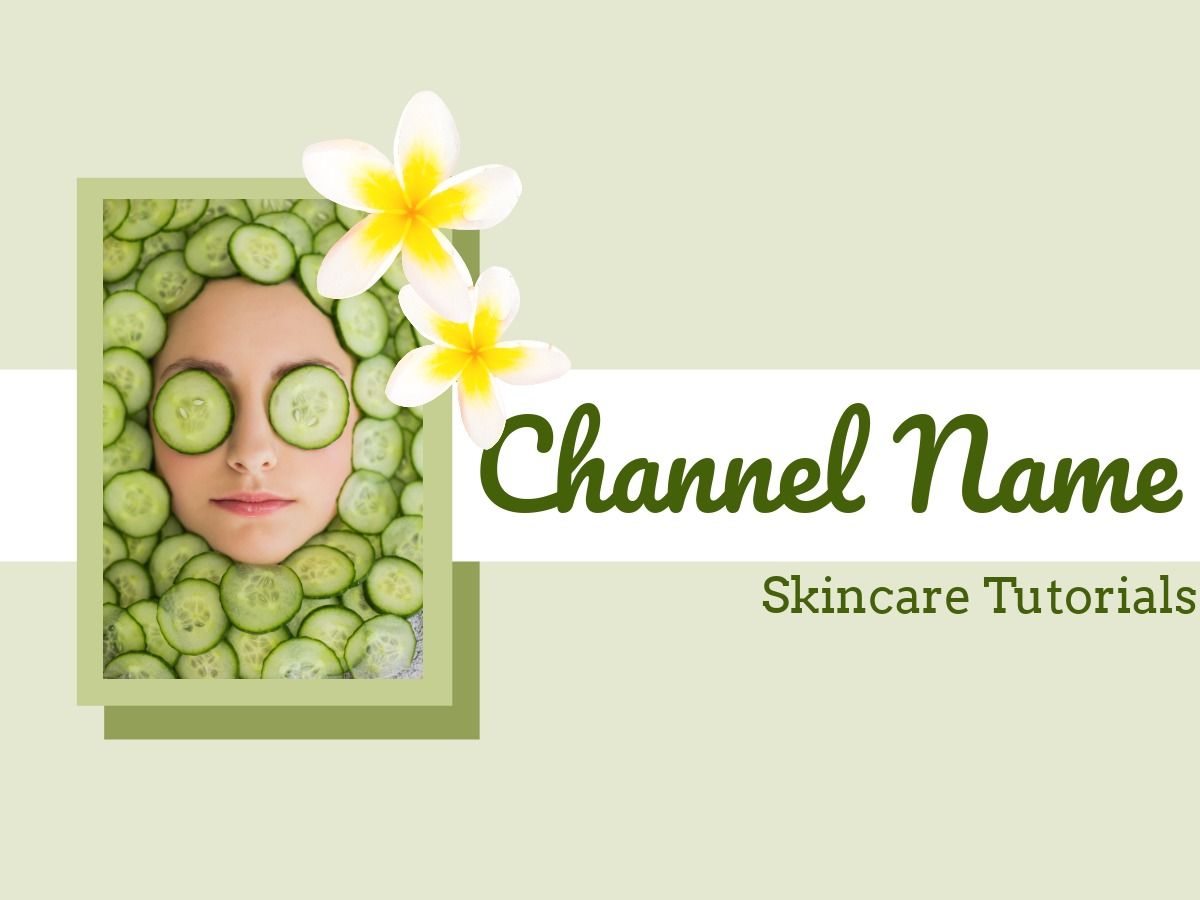 Woman with slices of cucumber on her eyes for skin care channel - How to start a YouTube channel: Complete beginners guide - Image