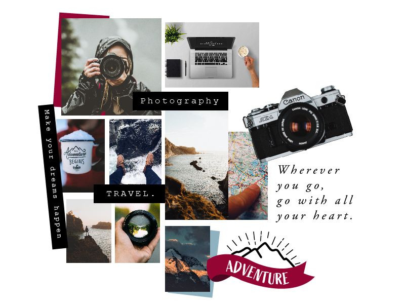 Adventure photo collage - Feel free to experiment with color - Image