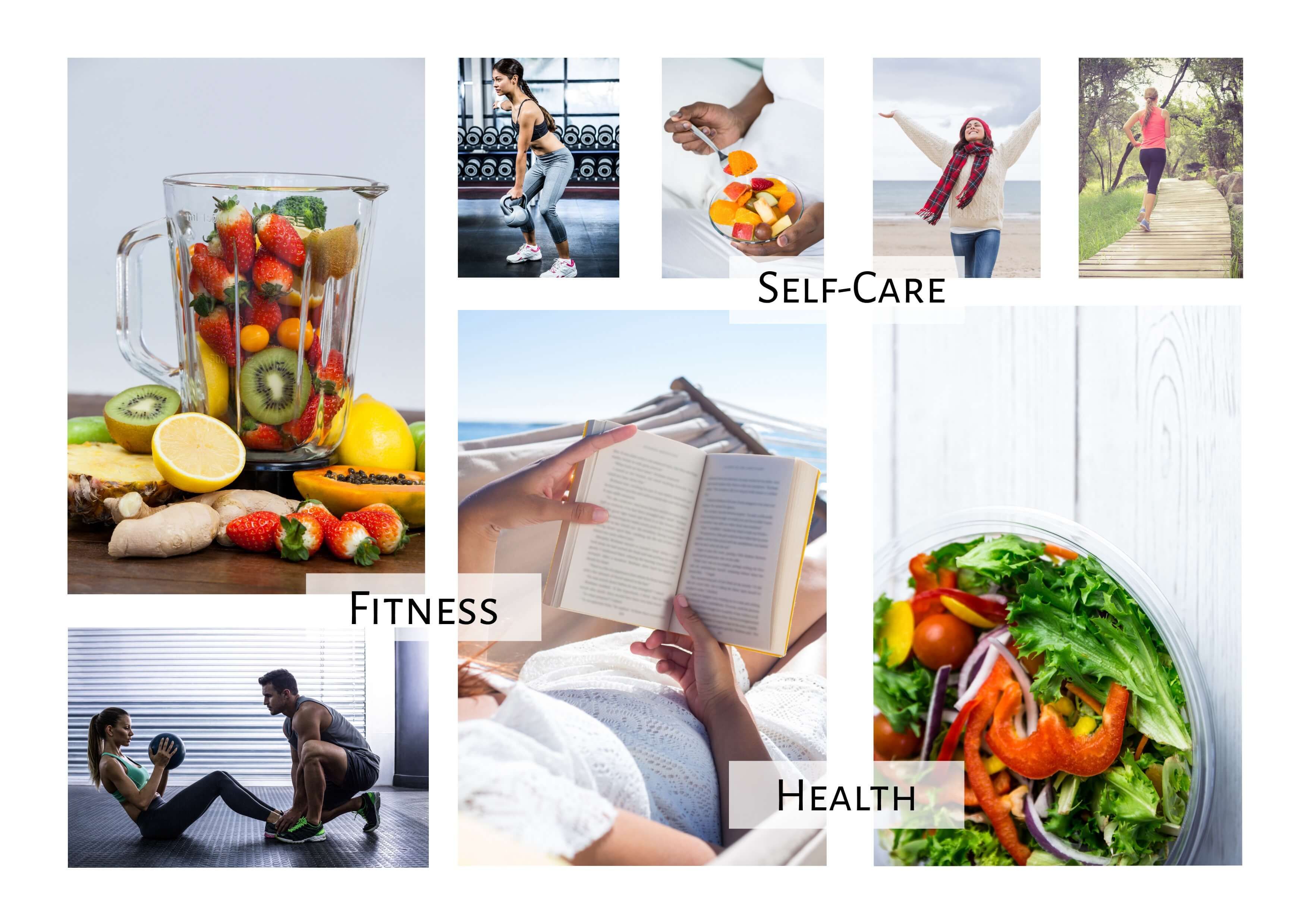 Healthy lifestyle vision board - Track your healthy lifestyle goals with Design Wizard's lifestyle-related vision board templates - Image