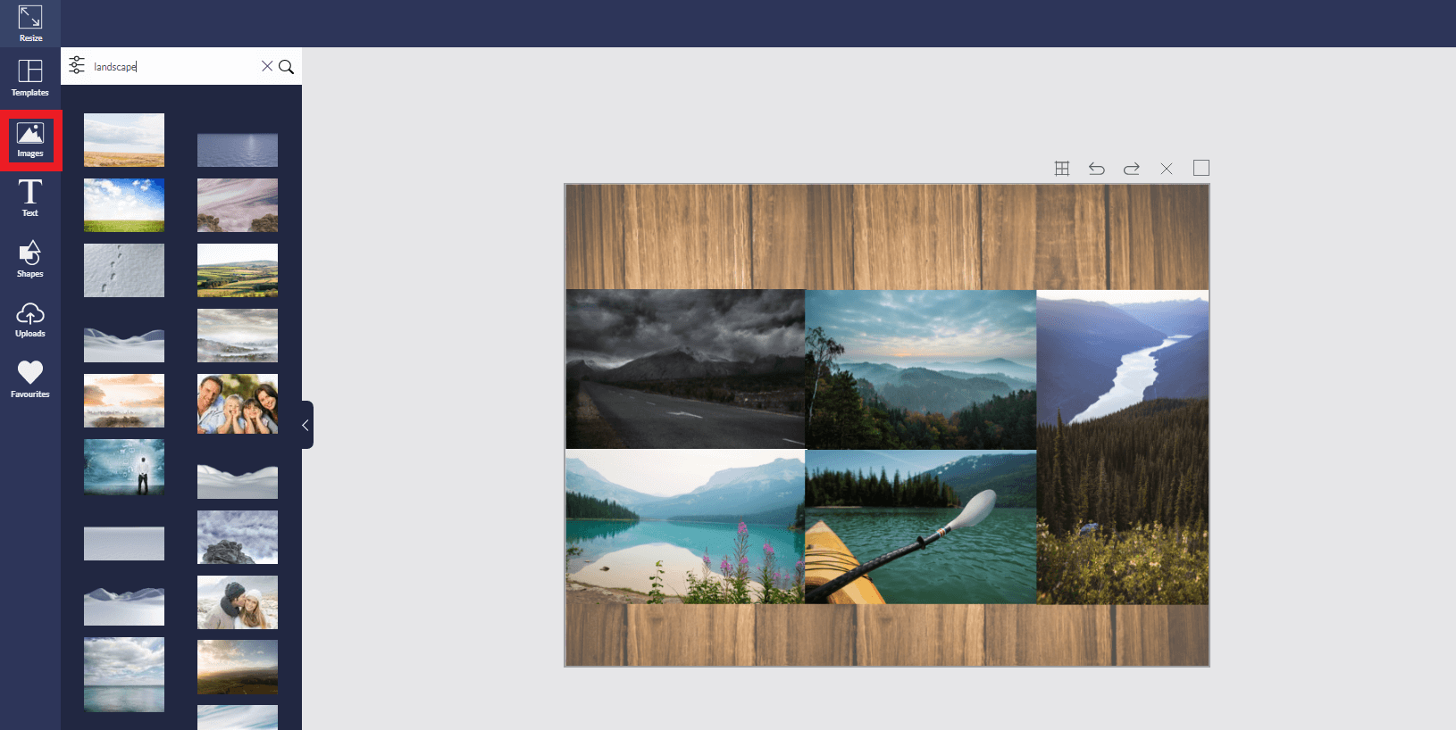 Design Wizard editor page - How to upload images for your vision board using Design Wizard - Image