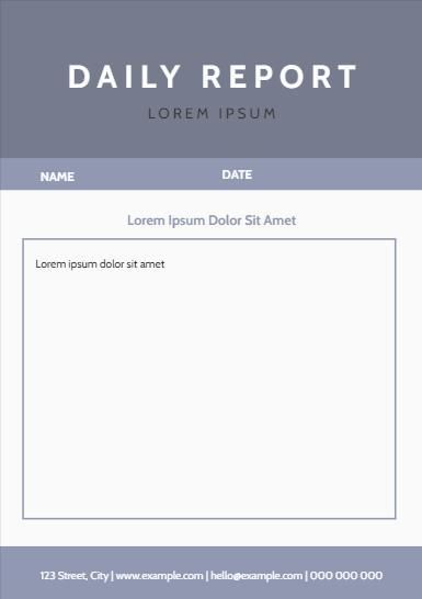 Daily report template - How to use neutral colors in design - Image