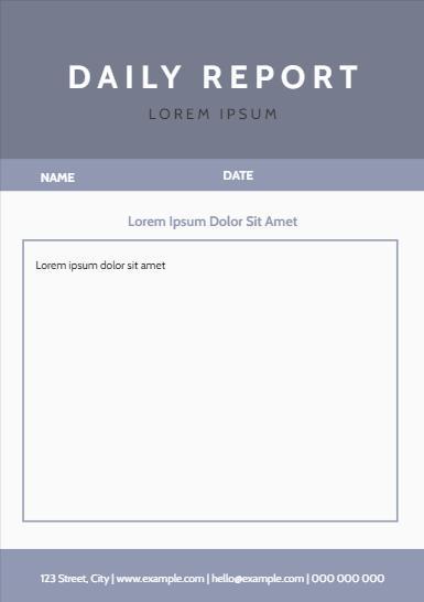 Daily report template - How to use neutral colors in design - Image