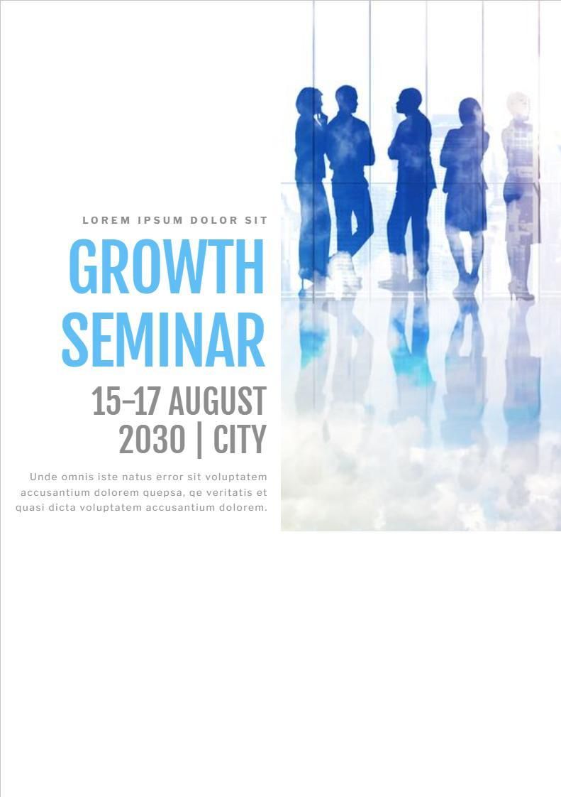 Growth seminar event poster - How to use neutral colors in design - Image