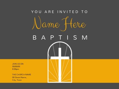 Baptism church invitation - How to use neutral colors in design - Image
