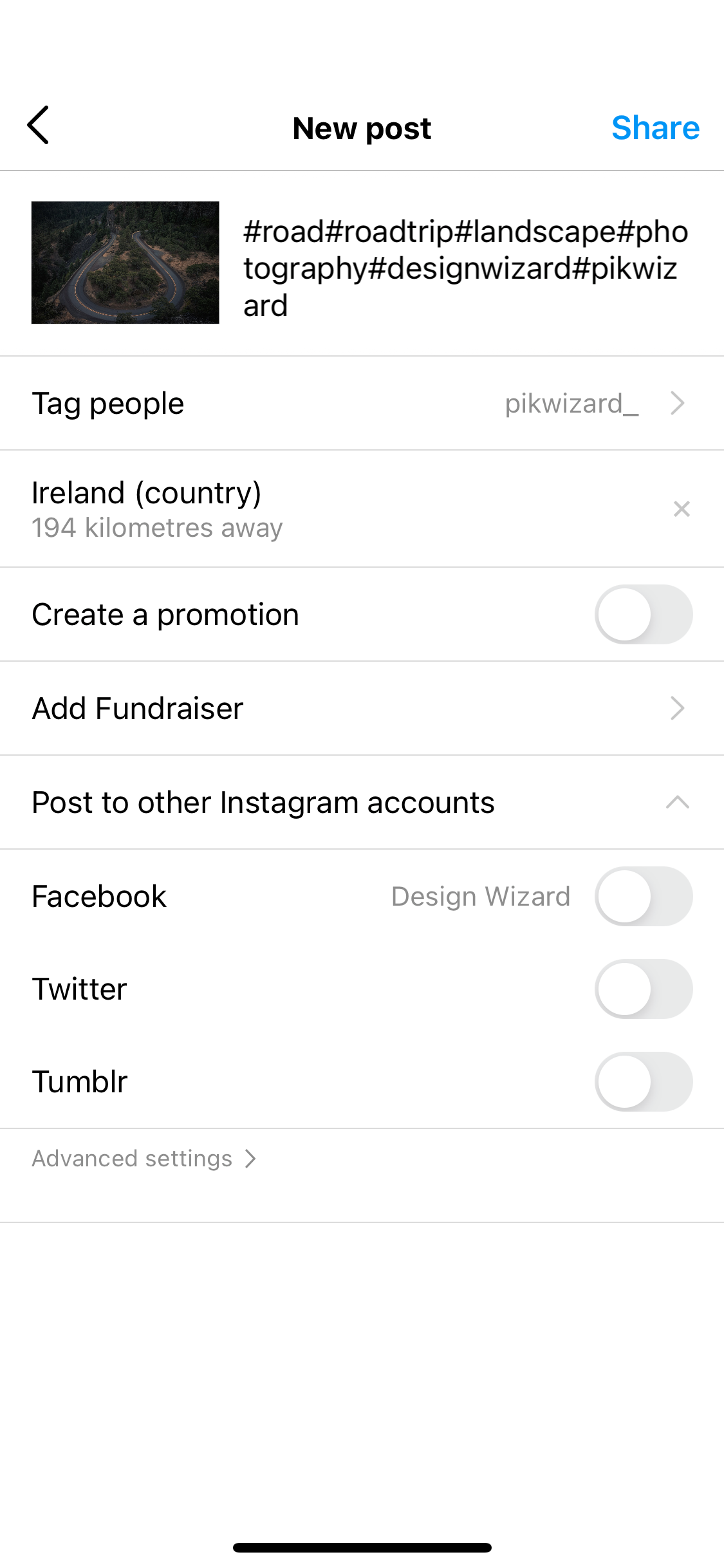 Mais opções de imagem no Instagram - Como adicionar uma legenda, localização e marcar amigos na sua publicação no Instagram - Imagem