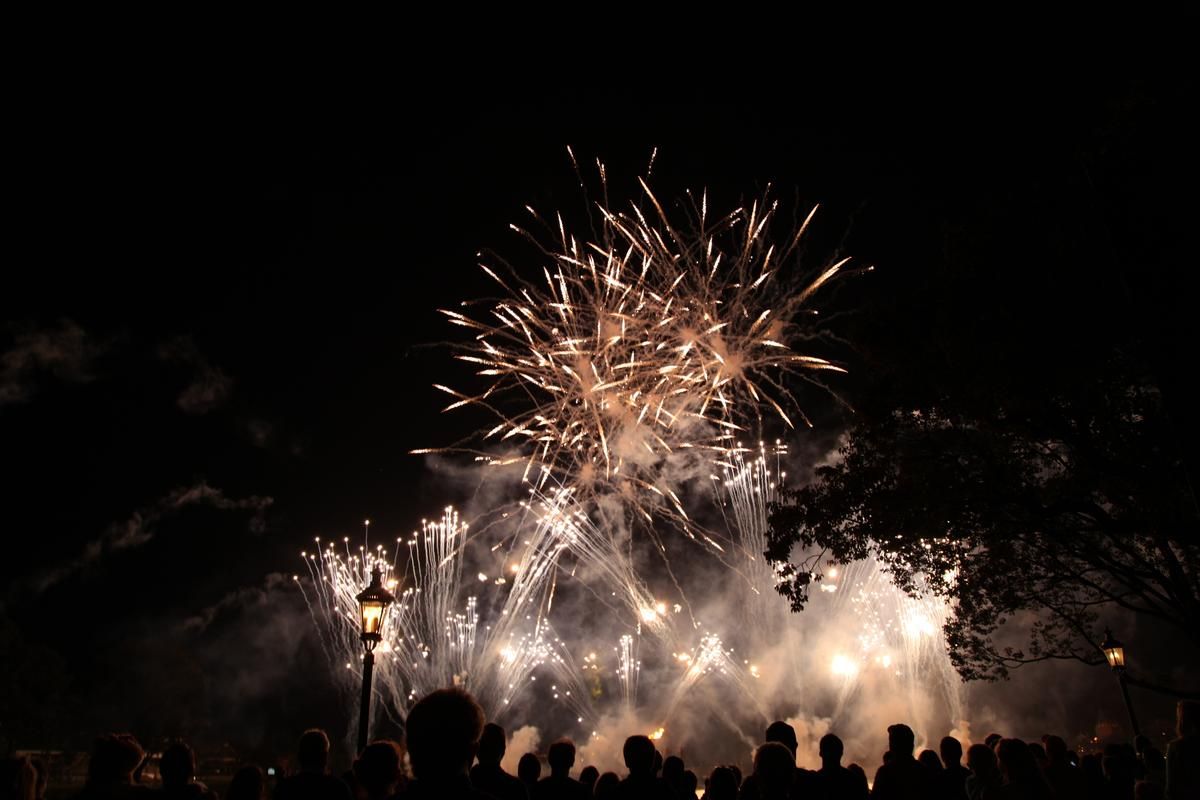 A crowd watches the fireworks - How to get more views on YouTube: The ultimate guide - Image