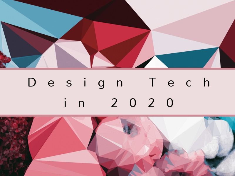 Title Design Tech in 2020 on a colorful geometric background - Valuable tips on how to make a good presentation - Image