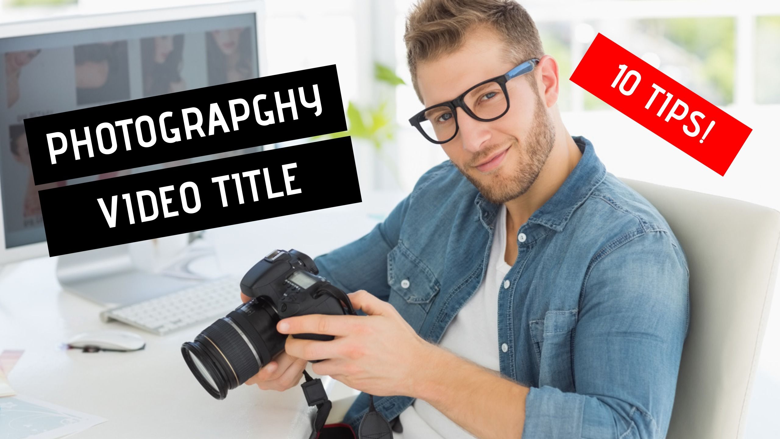 Video thumbnail template about photography - Step-by-step guide to designing YouTube thumbnails - Image