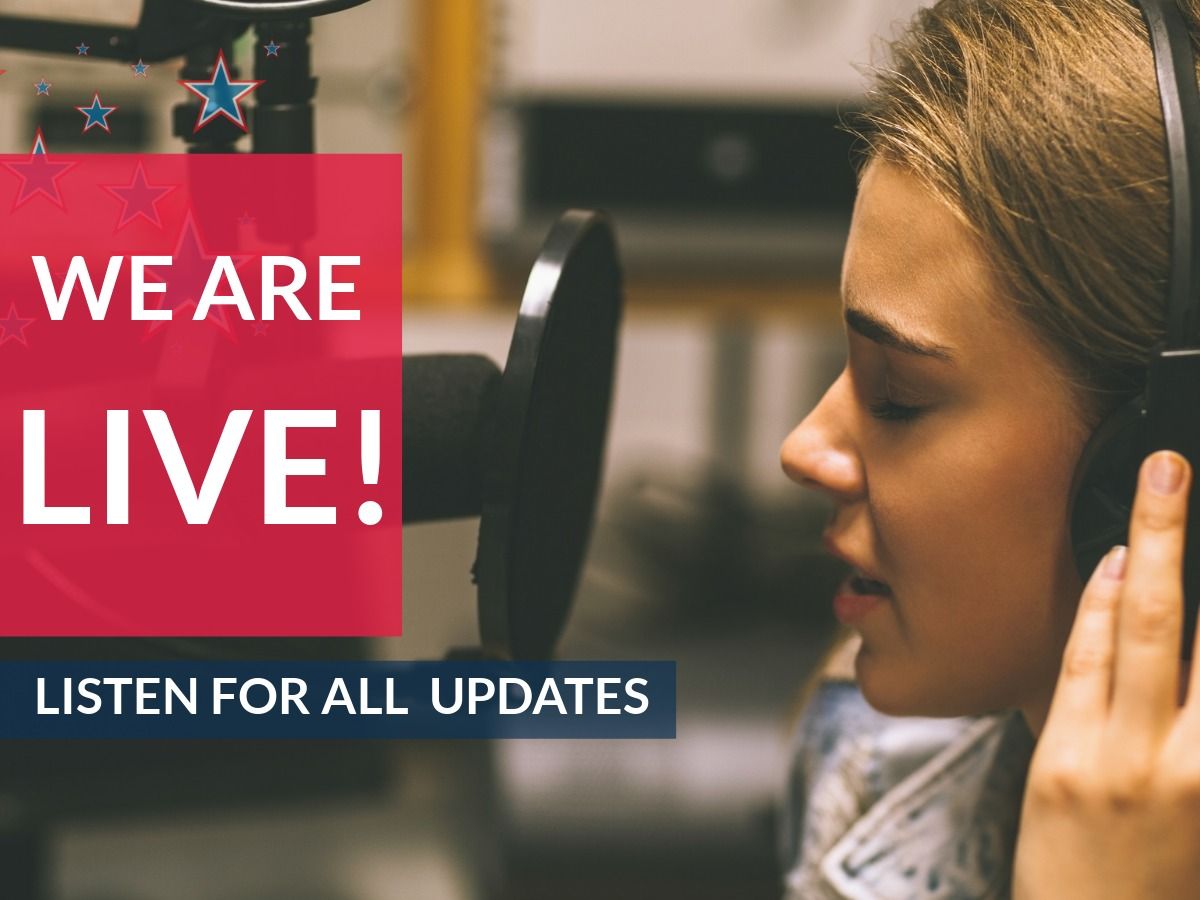 An image of a girl in a recording studio wearing headphones with her eyes closed and the caption We Are Live! Listen For All Updates - 12 ways to effectively promote a new product - Image