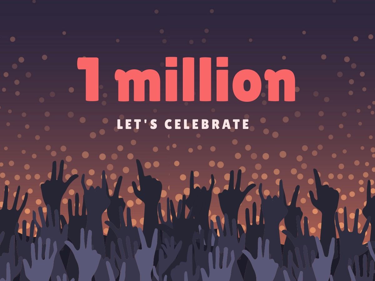 1 million milestone template - A comprehensive guide on how to grow your YouTube audience and increase channel subscribers - Image