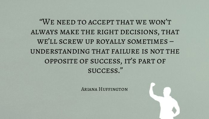 Ariana Huffington quote on a green background - Best inspirational and motivational quotes for college students - Image