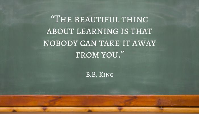 Zitat von BB King mit einem Whiteboard im Hintergrund
