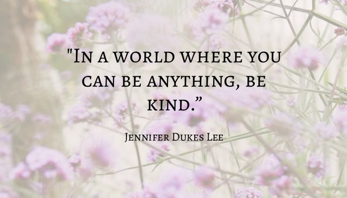 Jennifer Dukes Lee quote with purple flowers in a field in the background - Best inspirational and motivational quotes for college students - Image