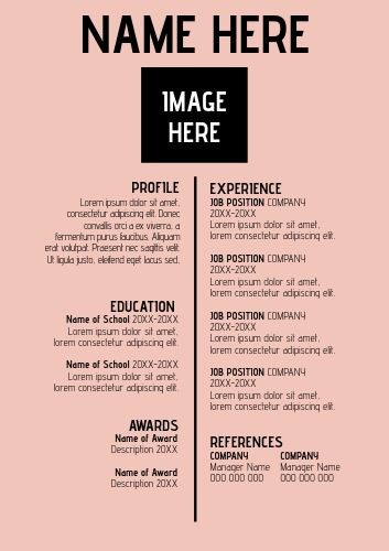 Pink resume template - Writing the perfect resume: Important tips to follow - Image