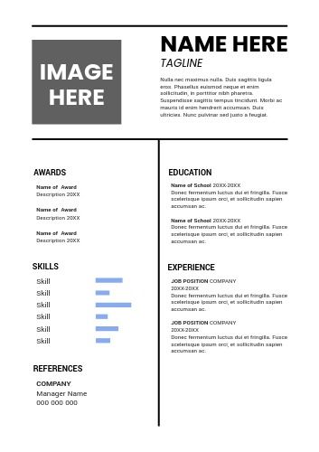 Resume template with skills infographics - Writing the perfect resume: Important tips to follow - Image