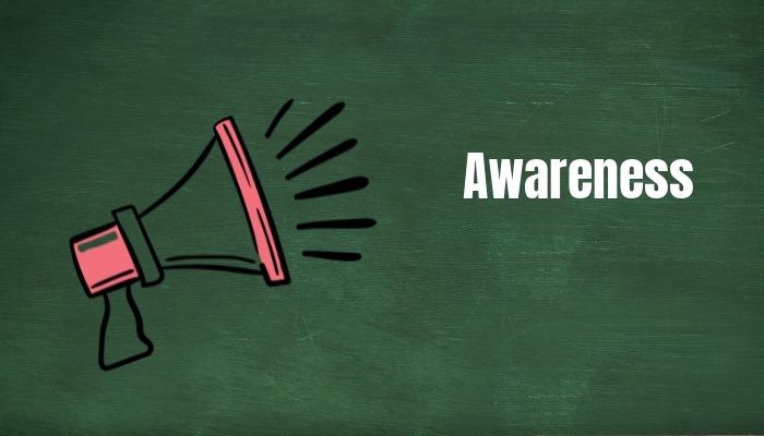 Symbol of a megaphone and "Awareness" as a title - Understanding the marketing funnel concept: A step-by-step guide to engage your customers - Image