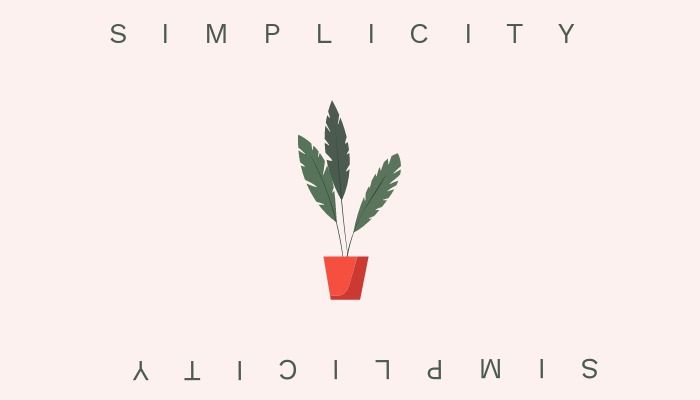 Illustration of a potted plant with the word 'Simplicity' in the title - Learn the top 15 marketing trends to improve your business and marketing strategy - Image