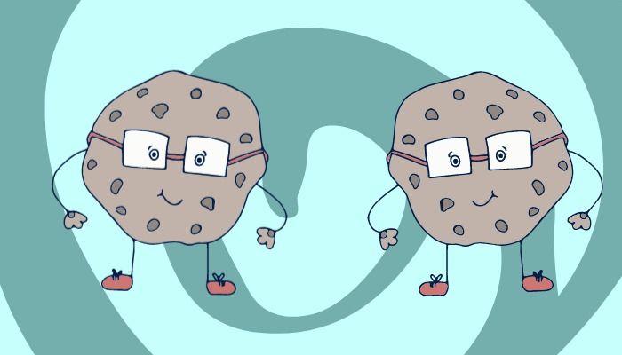 The illustration shows two cookie characters wearing glasses - Learn the top 15 marketing trends to improve your business and marketing strategy - Image