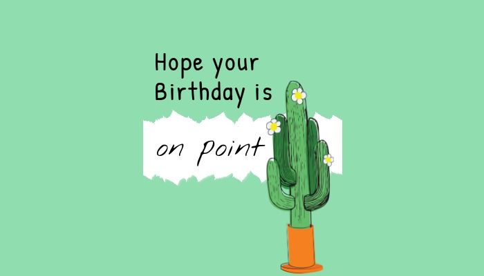 Alles Gute zum Geburtstag, pastellgrünes Kaktus-Thema