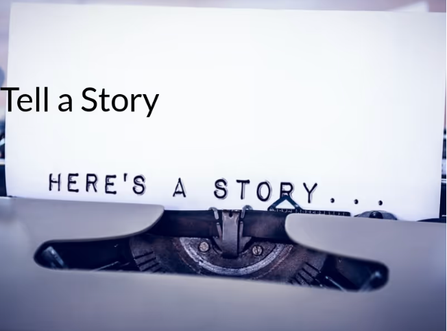 Close up of typewriter with white paper - Video Marketing Storytelling Tips - Image