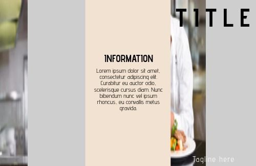 Informative brochure design with food on a plate in the background - Usage of visual communication design on consumer behaviour - Image