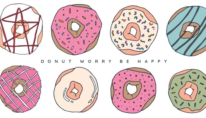 'Donut worry be happy' vintage design - An exploration of the captivating world of retro design in modern times - Image