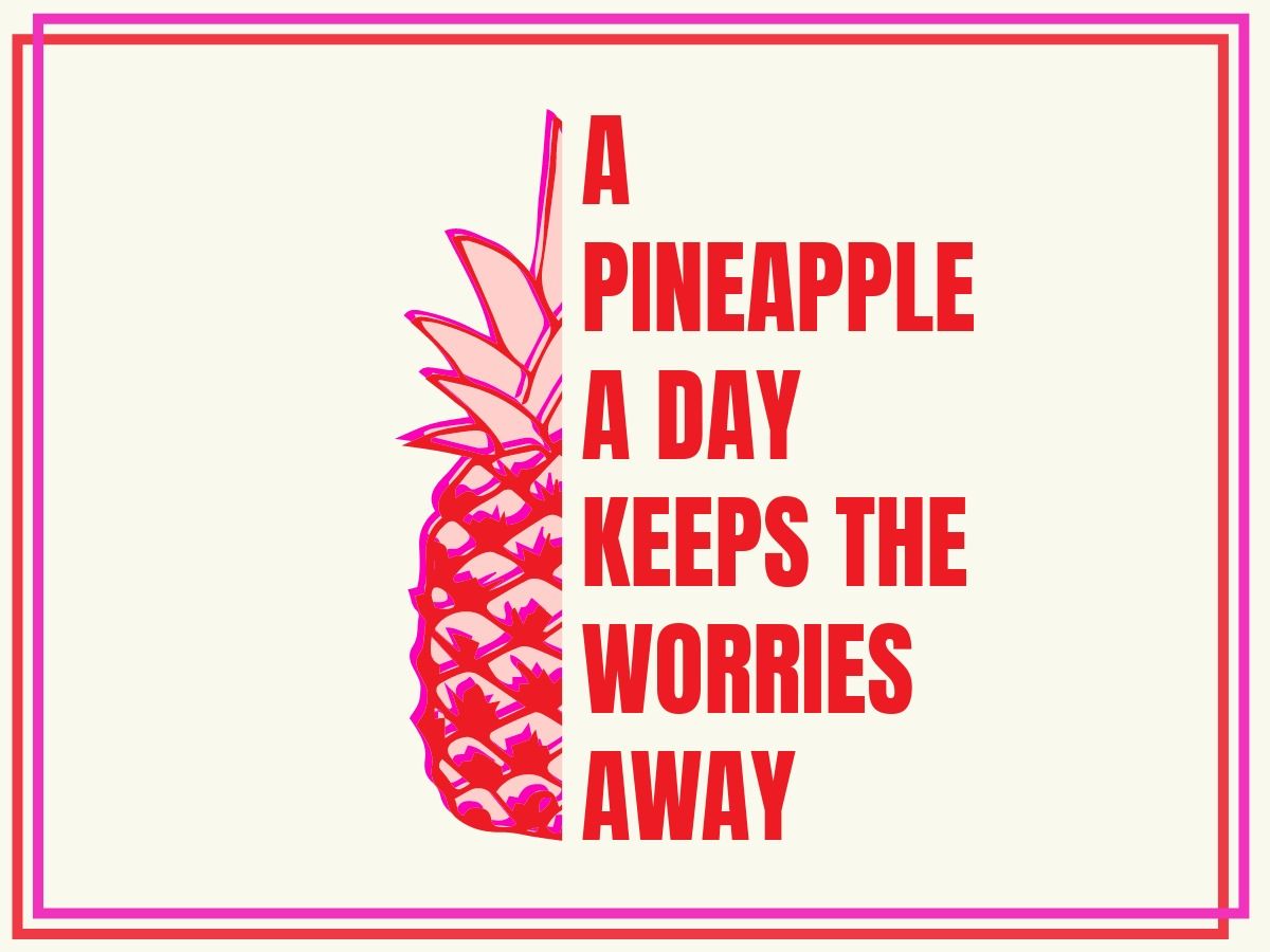 Red pineapple themed social media design - An exploration of the captivating world of retro design in modern times - Image