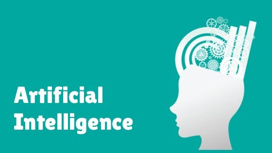 Turquoise background with a white brain symbol and 'artificial intelligence' written in white - The 15 most important social media trends for 2022 - Image