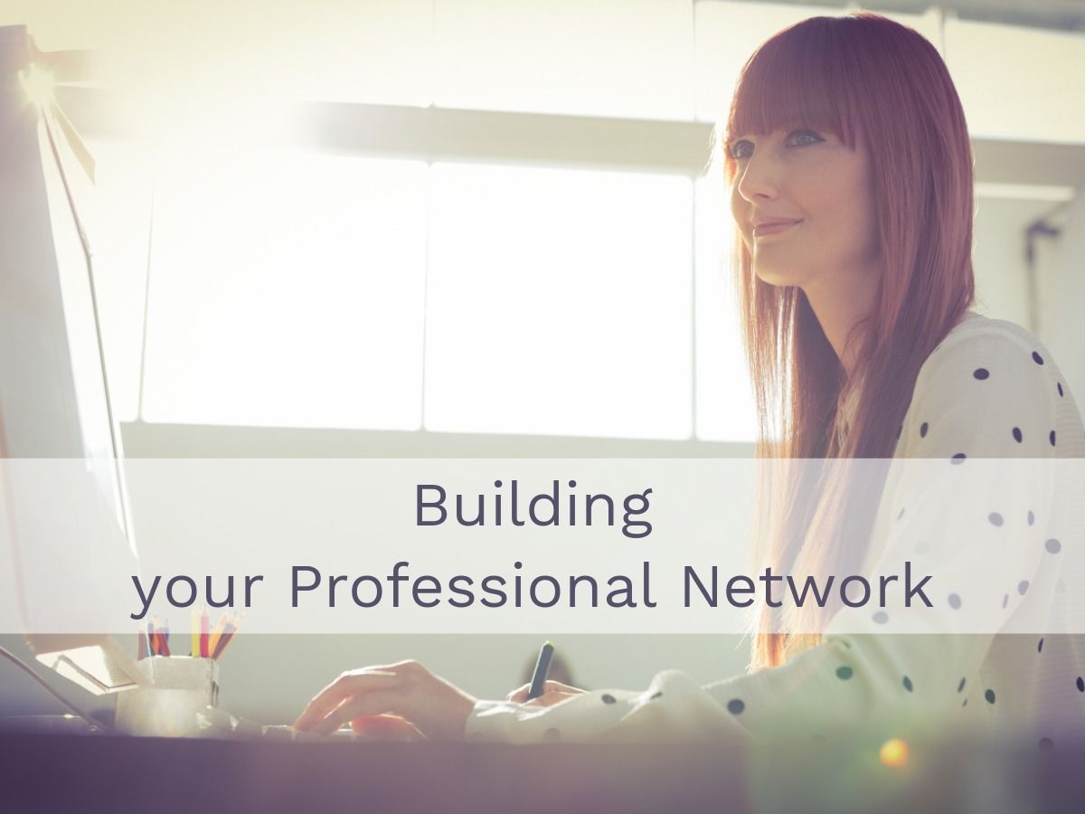 Builiding your professional network with a woman writing on a computer - A step-by-step beginner's guide to establishing an online presence on a tight budget - Image