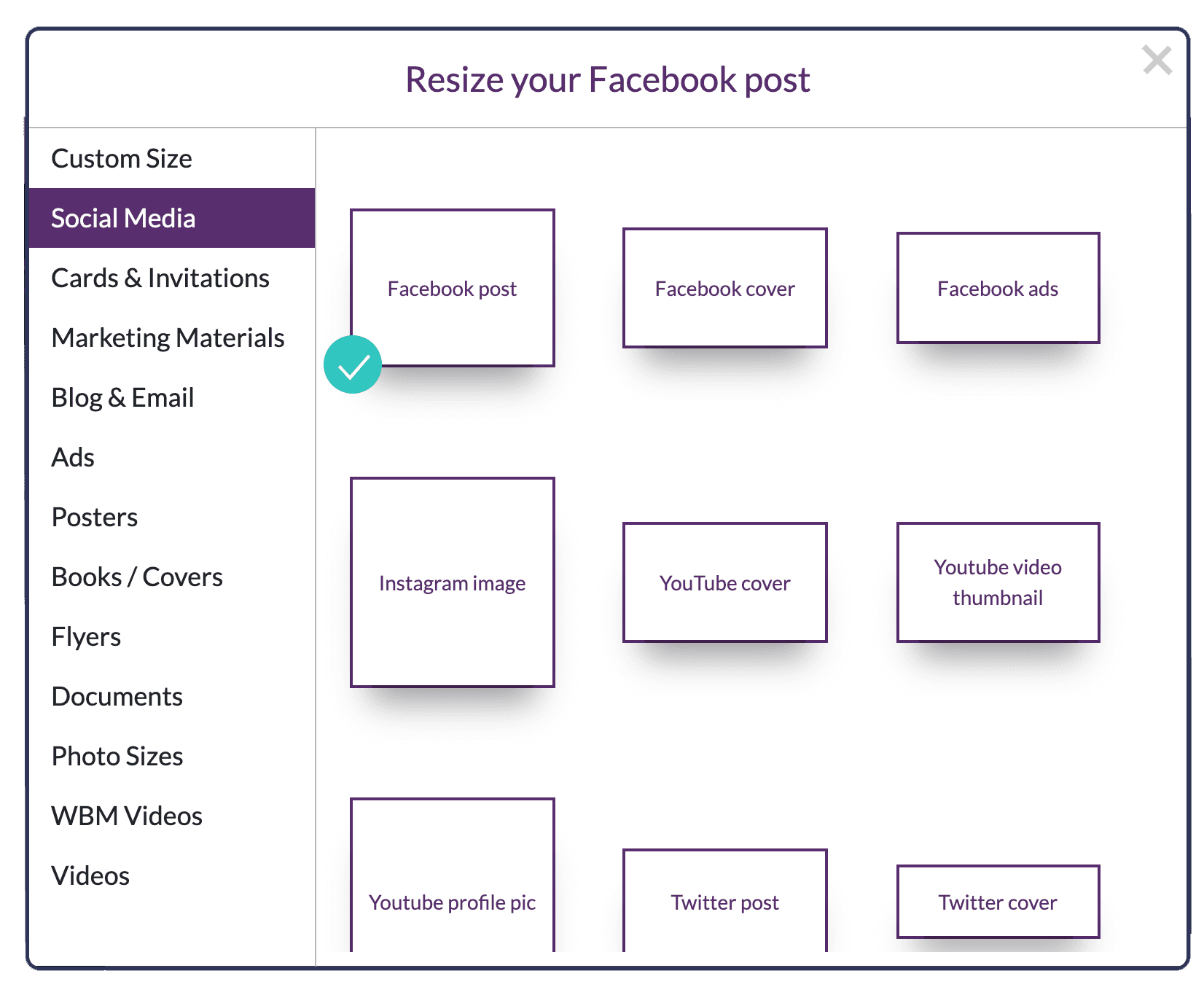 An image illustrating the process of choosing a post size for a social network - Ten types of social media and how your business can benefit from them - Image