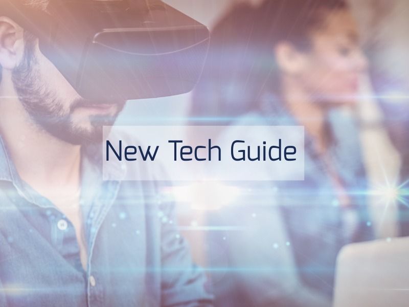 New tech guide template man wearing VR headset - 36 creative YouTube banner ideas and examples to boost your inspiration - Image