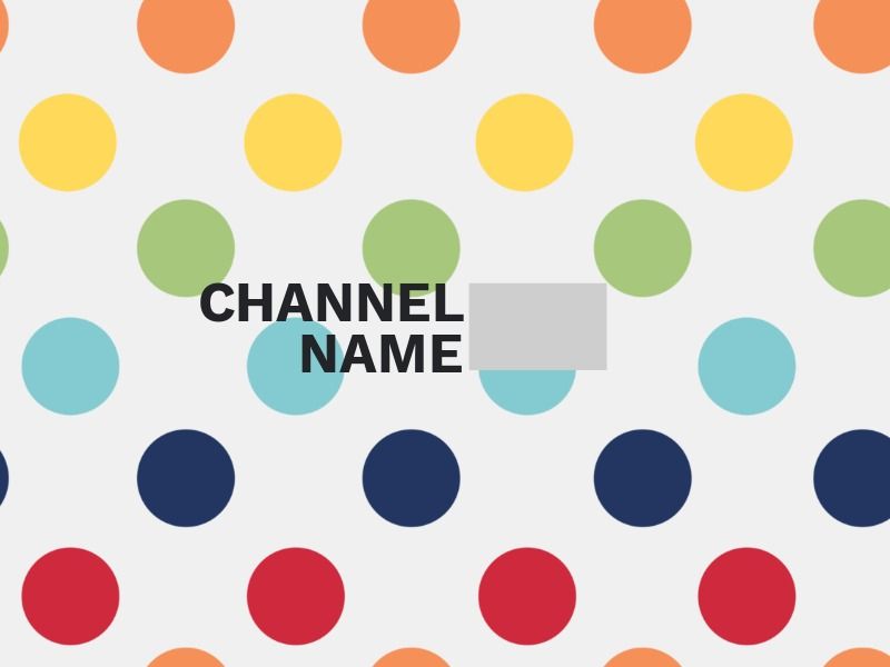 Multicolored polka dot youtube cover template - 36 creative YouTube banner ideas and examples to boost your inspiration - Image