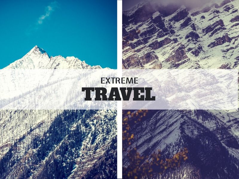 Extreme travel YouTube channel cover with mountains - 36 creative YouTube banner ideas and examples to boost your inspiration - Image