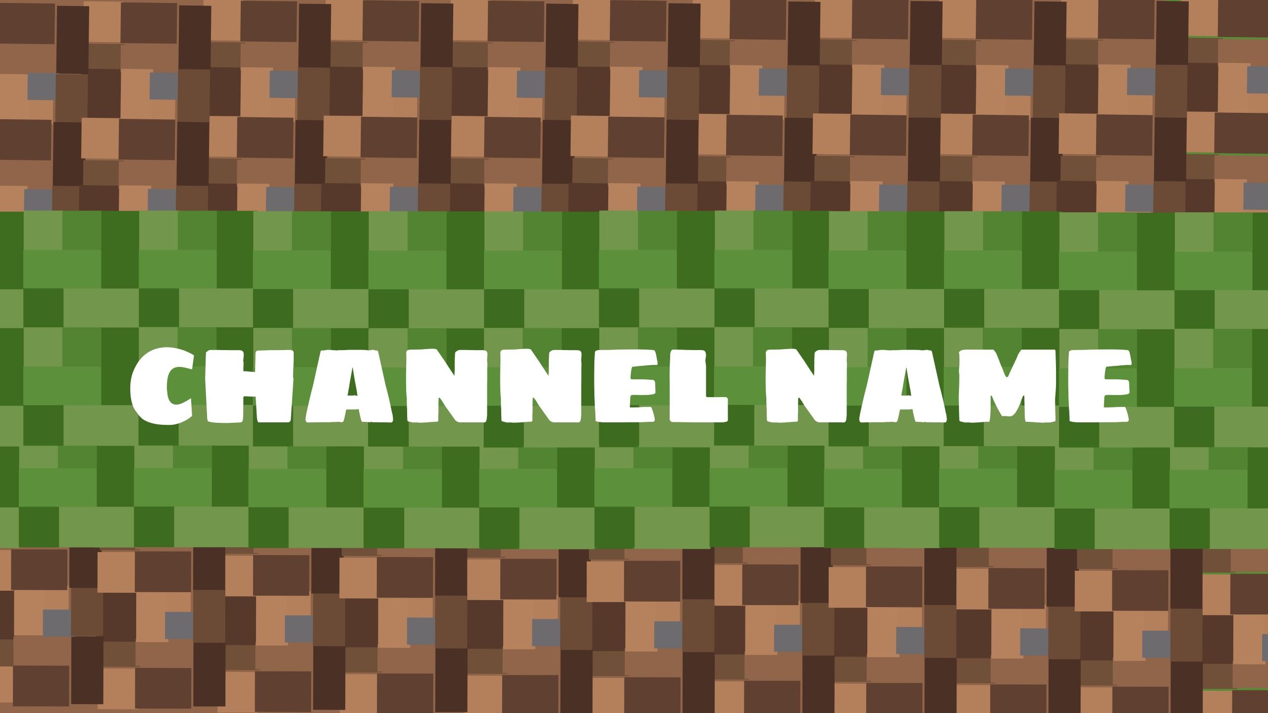 Plantilla de banner de YouTube de Minecraft con capas editables